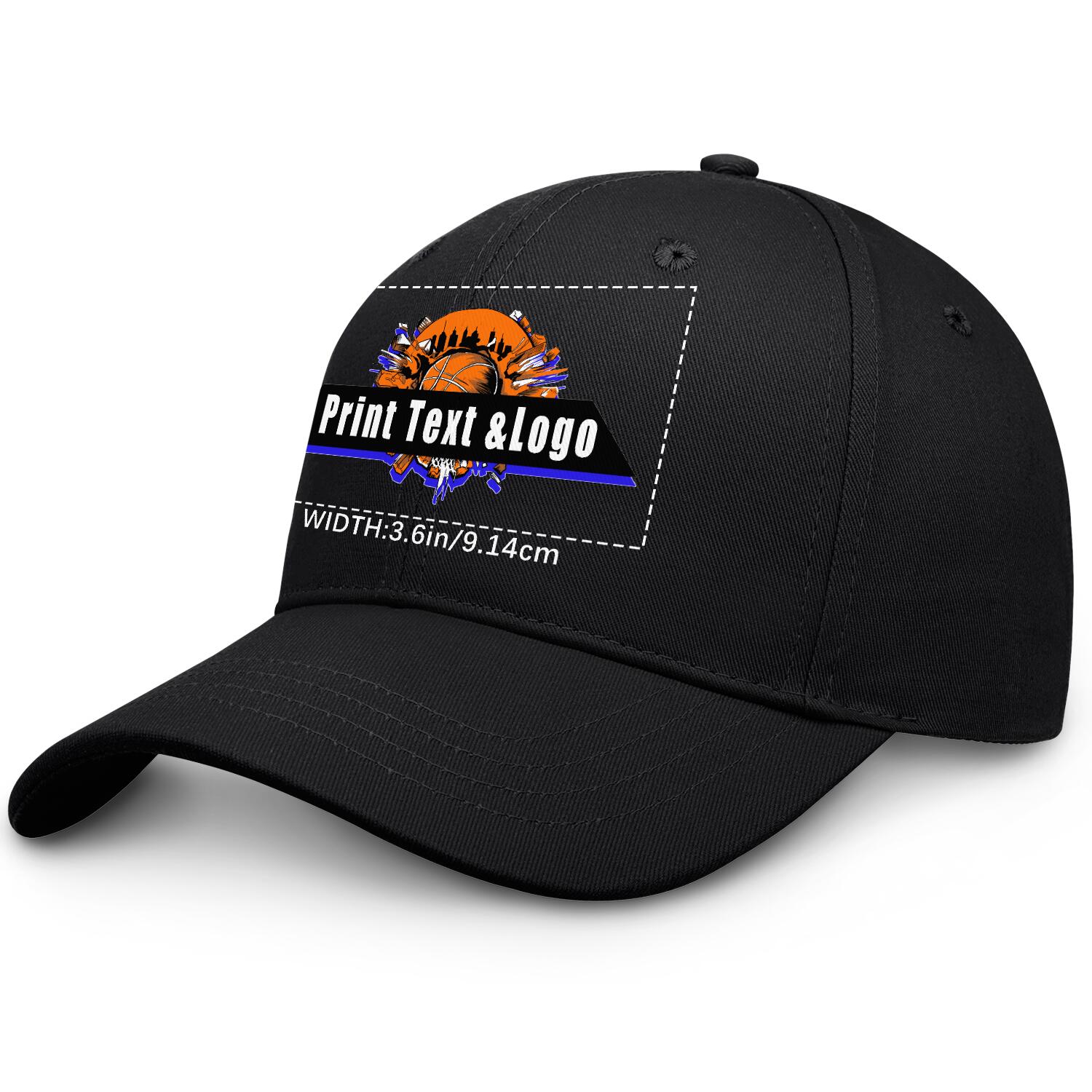 Personalized Black 5-Panel Duckbill Cap Your Unique Style Your Way enthsush