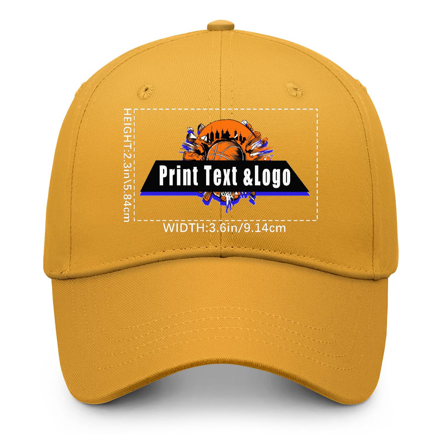 Personalized Yellow 5-Panel Duckbill Cap Your Unique Style Your Way enthsush