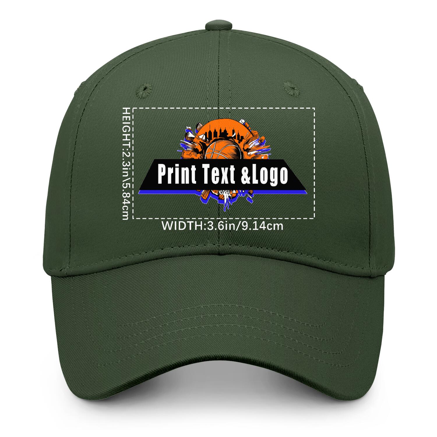 Personalized Army-Green 5-Panel Duckbill Cap Your Unique Style Your Way enthsush