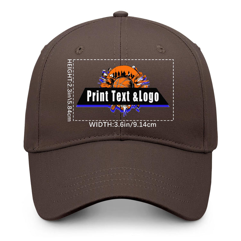 Personalized Brown 5-Panel Duckbill Cap Your Unique Style Your Way