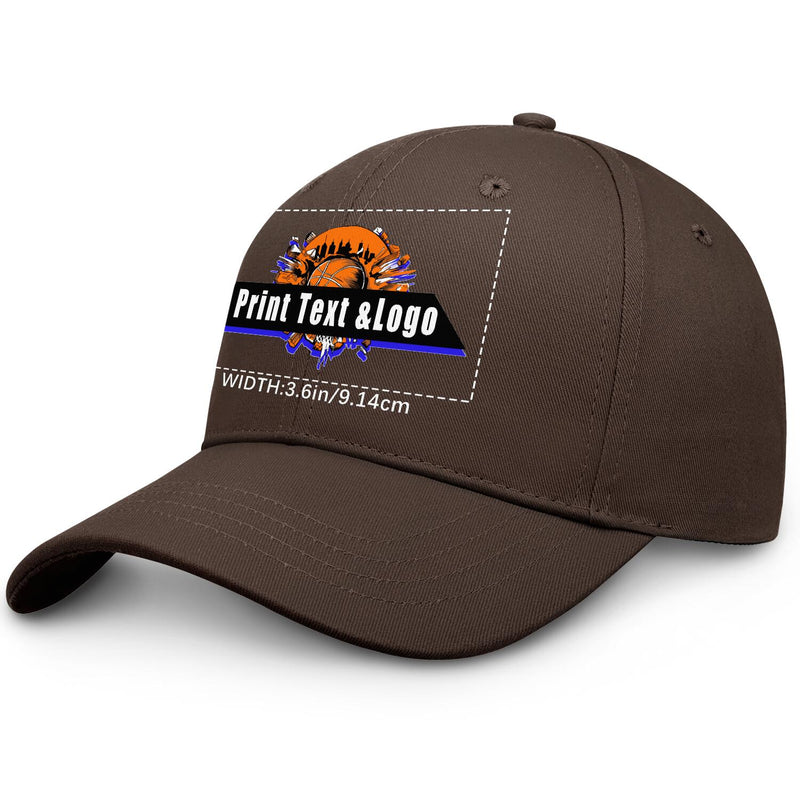 Personalized Brown 5-Panel Duckbill Cap Your Unique Style Your Way