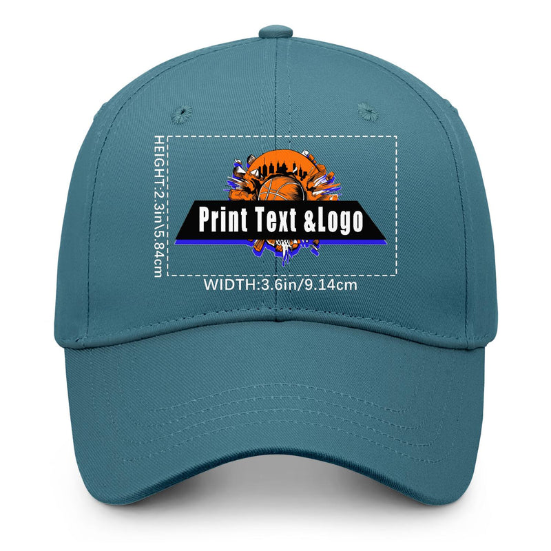 Personalized Blue-Green 5-Panel Duckbill Cap Your Unique Style Your Way