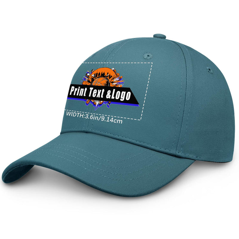 Personalized Blue-Green 5-Panel Duckbill Cap Your Unique Style Your Way
