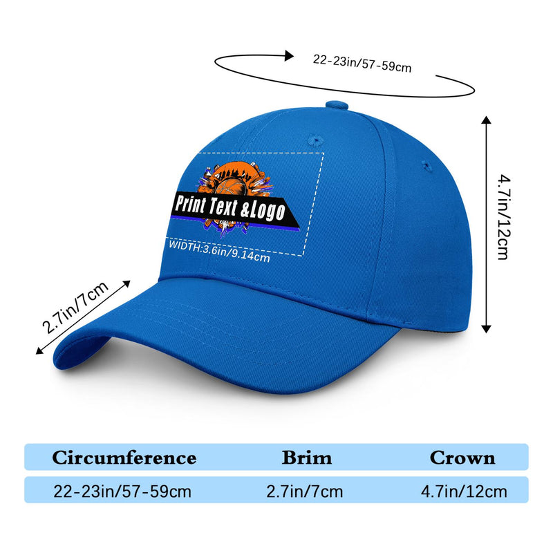 Personalized Blue 5-Panel Duckbill Cap Your Unique Style Your Way