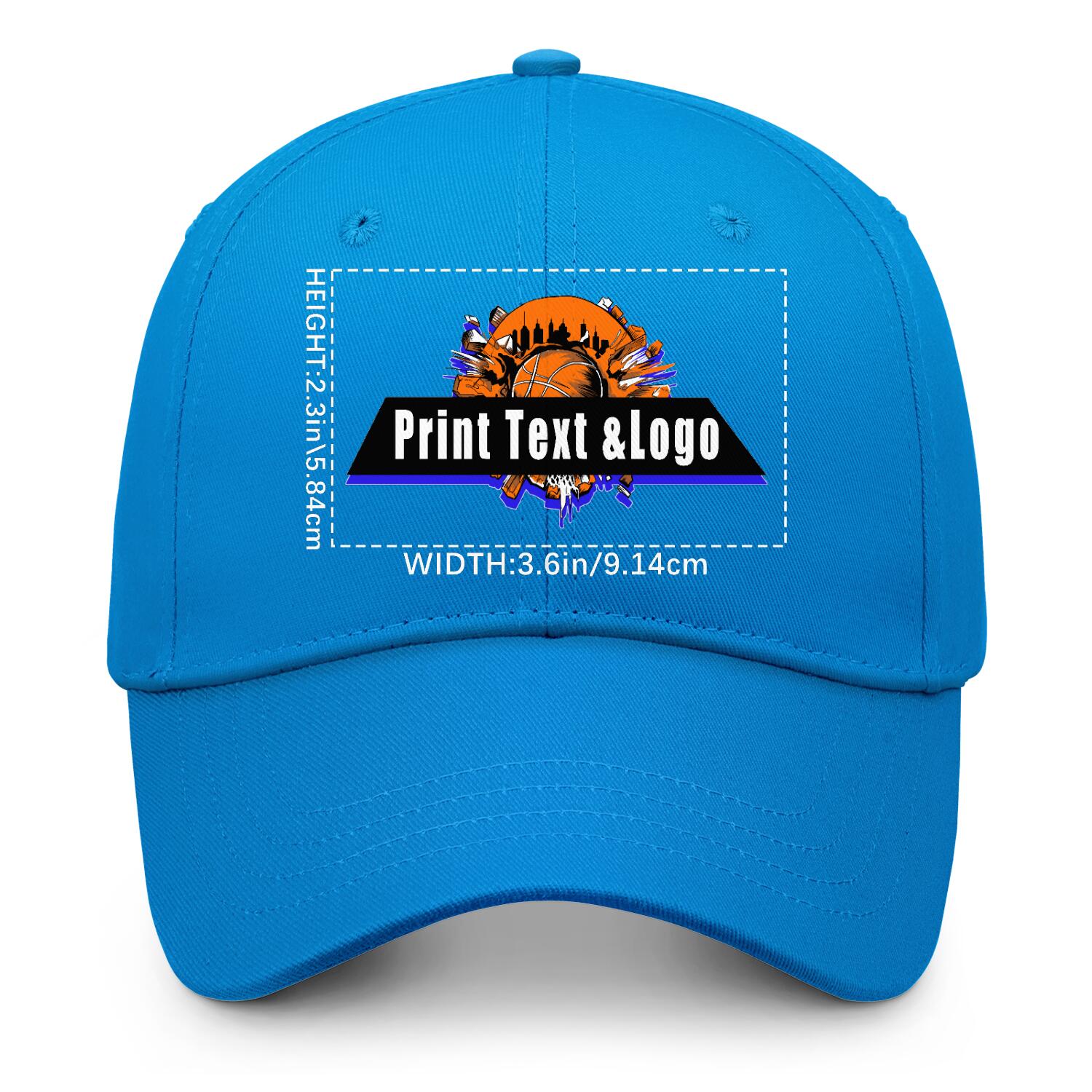 Personalized Bright-Blue 5-Panel Duckbill Cap Your Unique Style Your Way enthsush