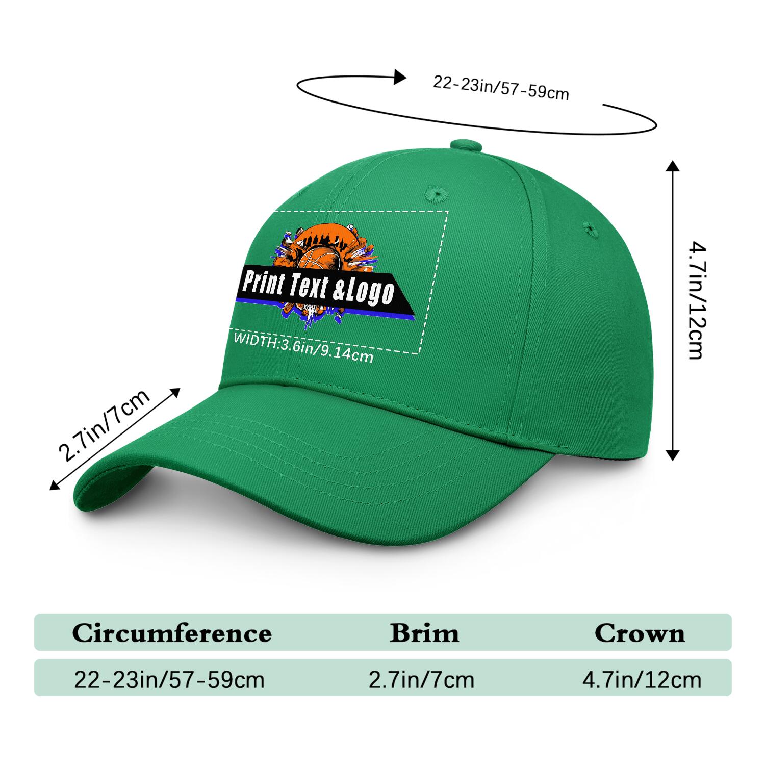 Personalized Green 5-Panel Duckbill Cap Your Unique Style Your Way enthsush