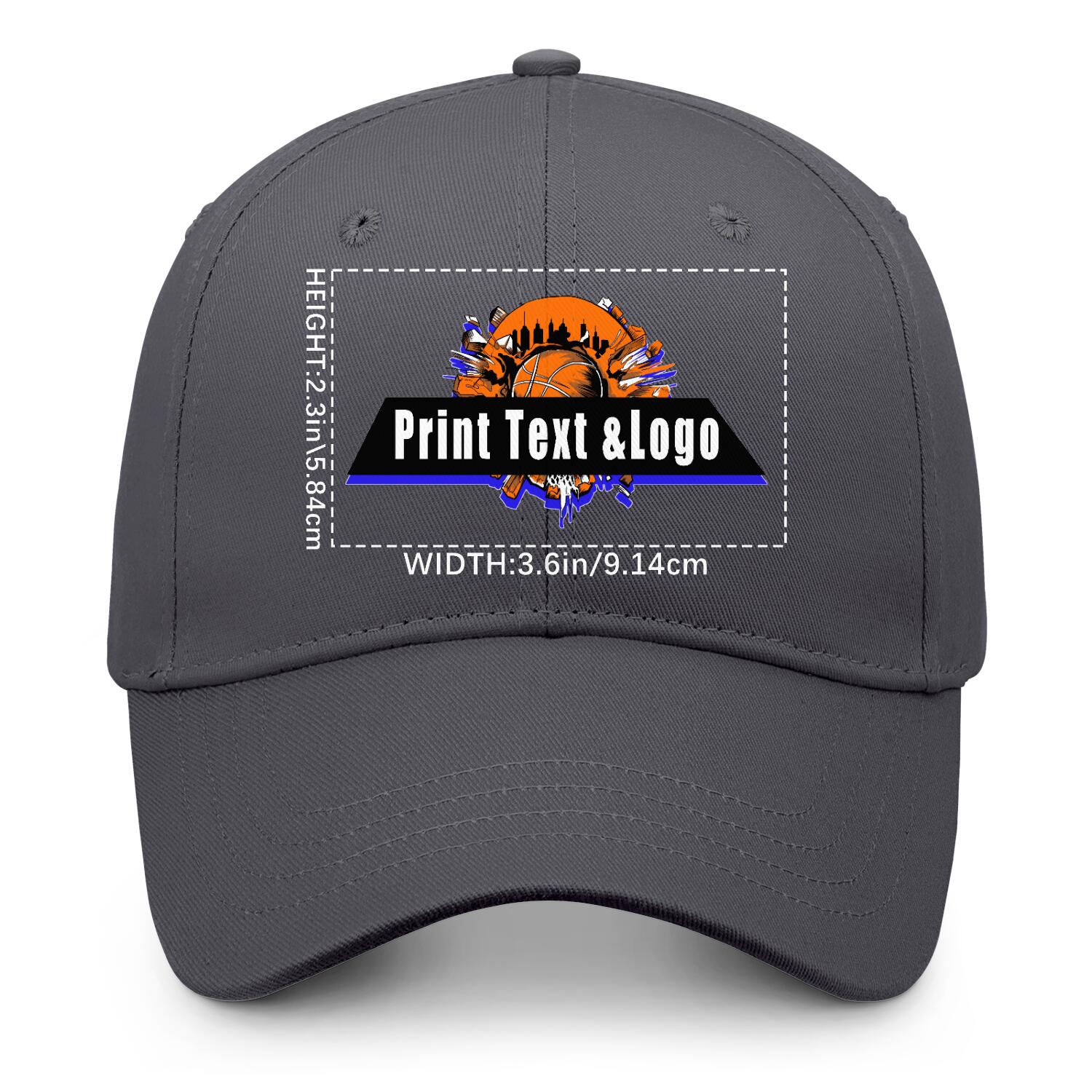 Personalized Charcoal-Grey 5-Panel Duckbill Cap Your Unique Style Your Way enthsush