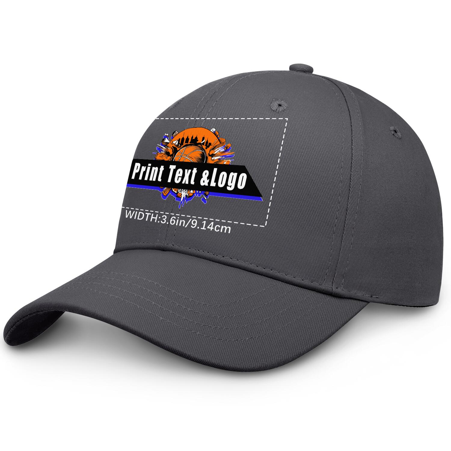 Personalized Charcoal-Grey 5-Panel Duckbill Cap Your Unique Style Your Way enthsush