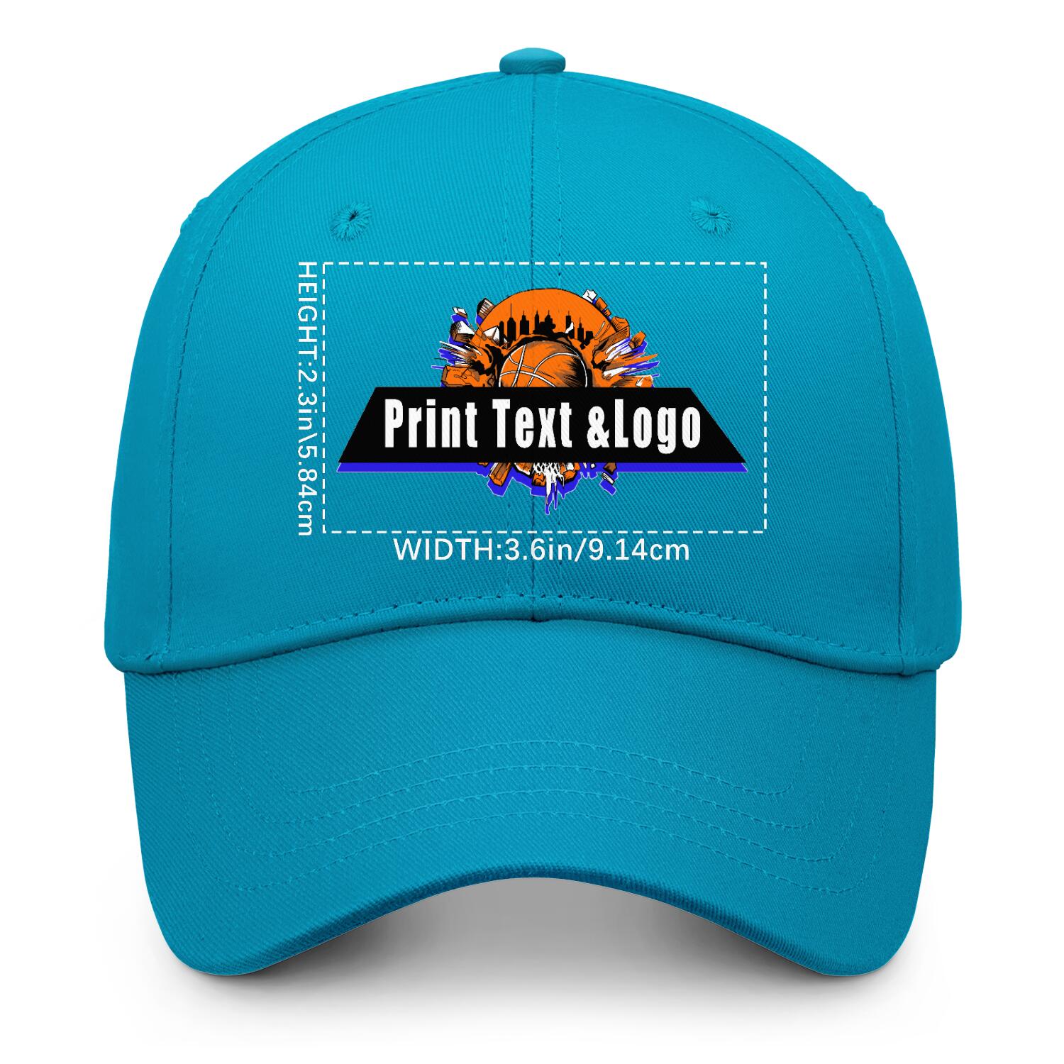 Personalized Sky-Blue 5-Panel Duckbill Cap Your Unique Style Your Way enthsush