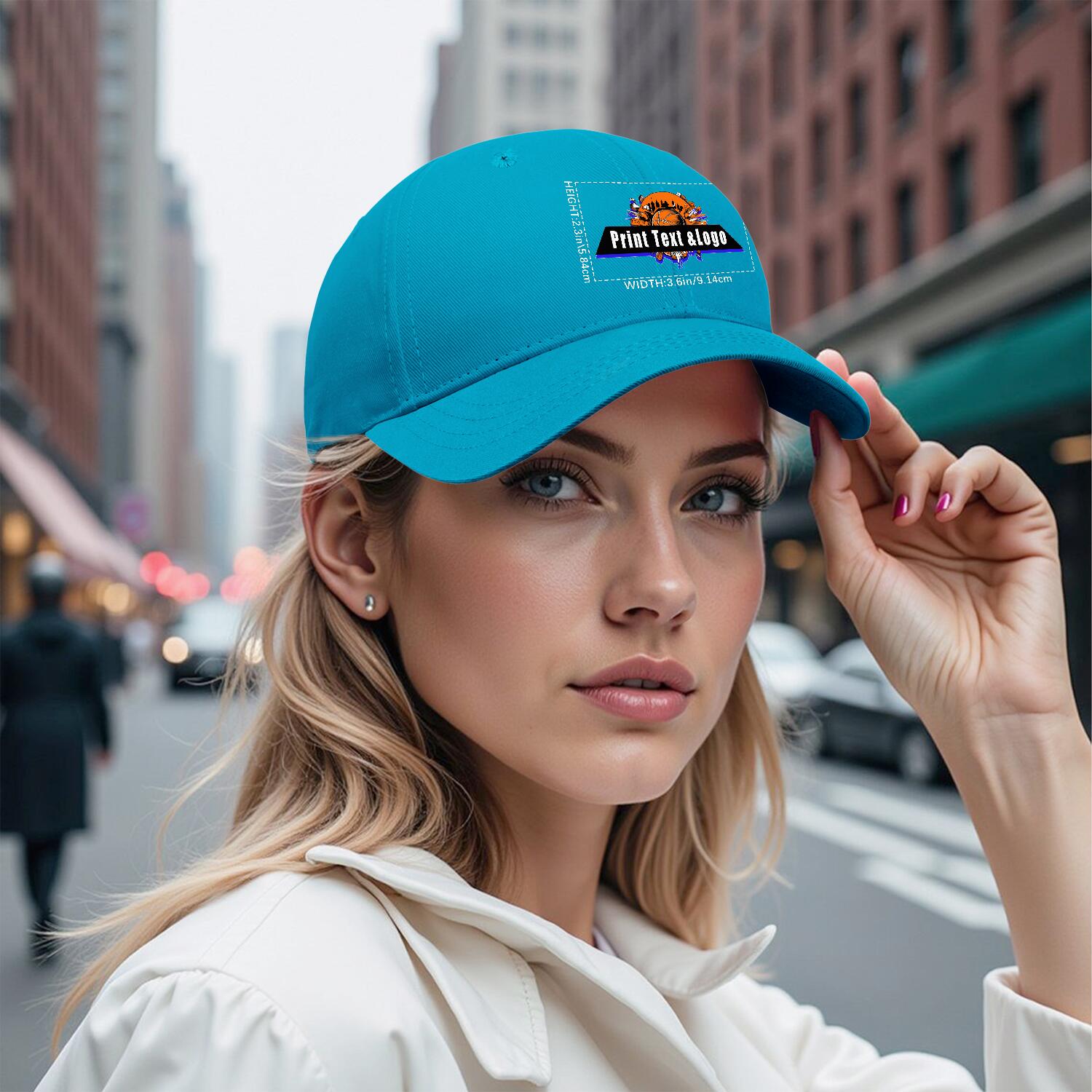 Personalized Sky-Blue 5-Panel Duckbill Cap Your Unique Style Your Way enthsush