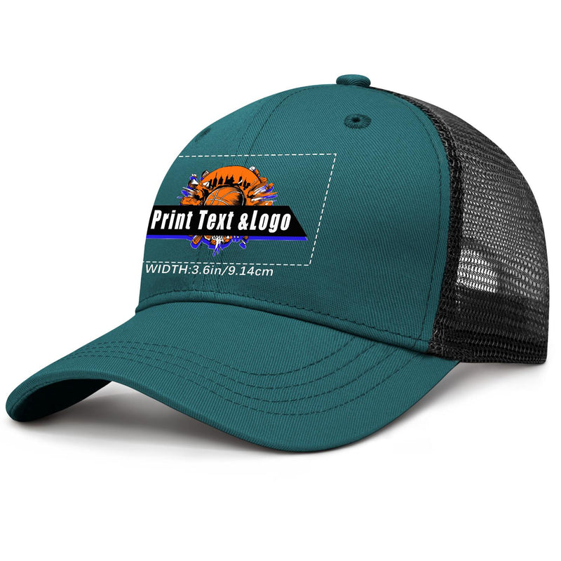 Personalized Blue-Green 5-Panel Duckbill Cap Your Unique Style Your Way