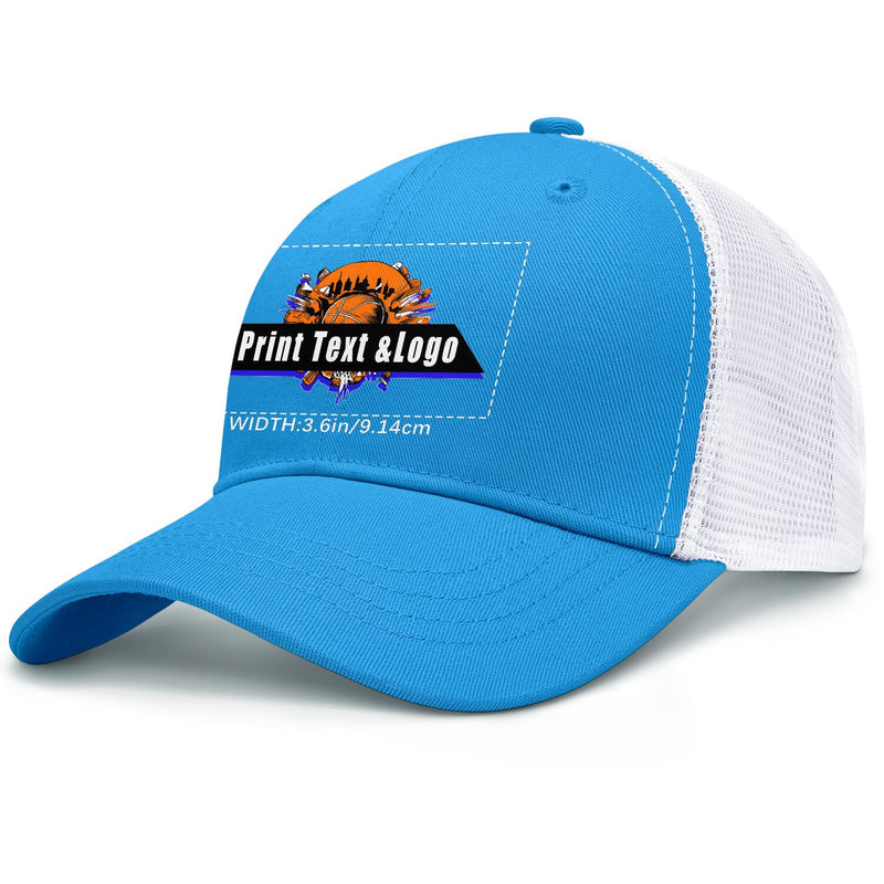 Personalized Bright-Blue 5-Panel Duckbill Cap Your Unique Style Your Way