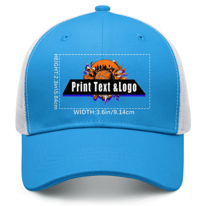 Personalized Bright-Blue 5-Panel Duckbill Cap Your Unique Style Your Way