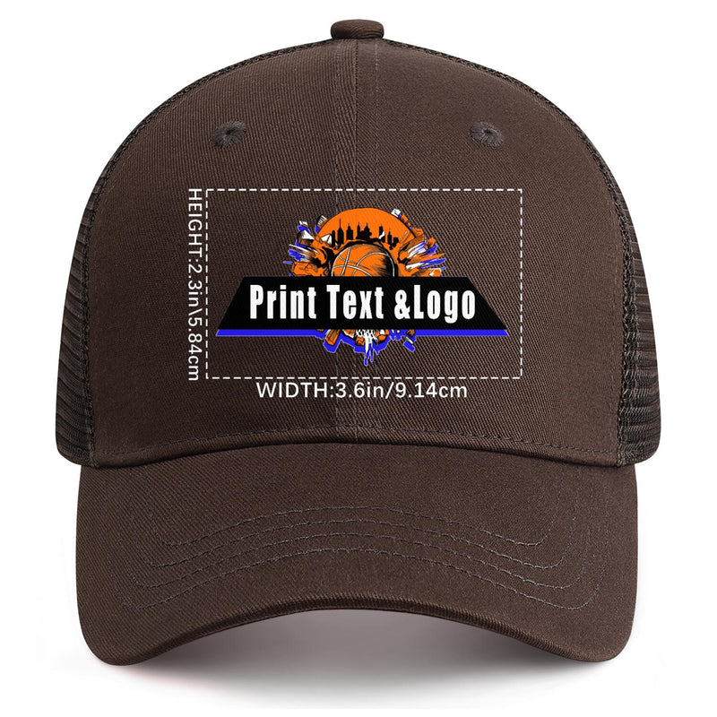 Personalized Brown 5-Panel Duckbill Cap Your Unique Style Your Way