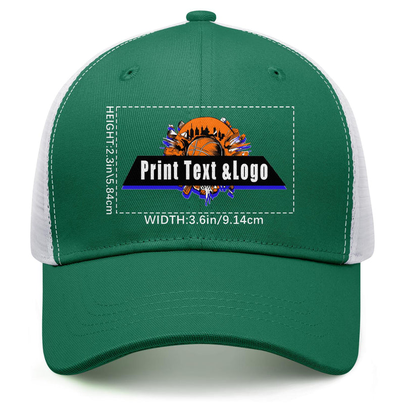Personalized Dark-Green 5-Panel Duckbill Cap Your Unique Style Your Way