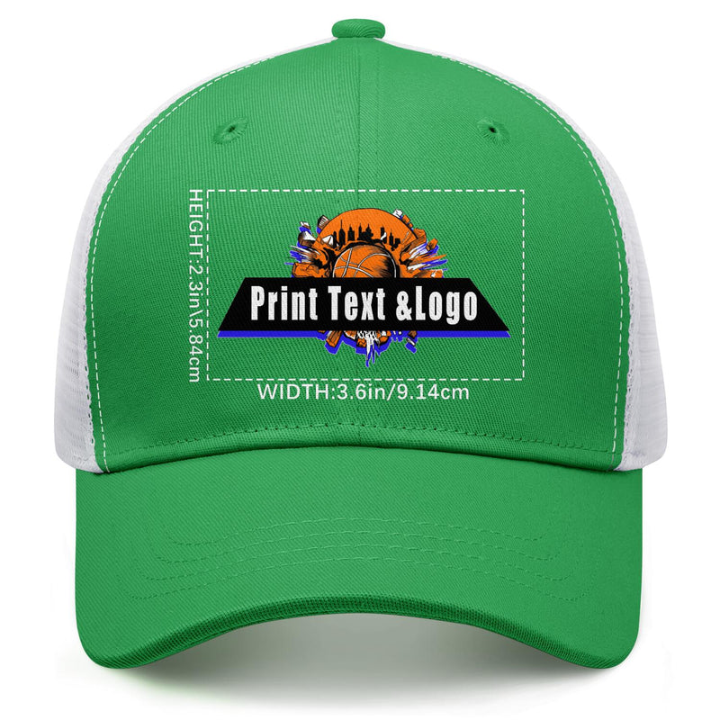 Personalized Green 5-Panel Duckbill Cap Your Unique Style Your Way