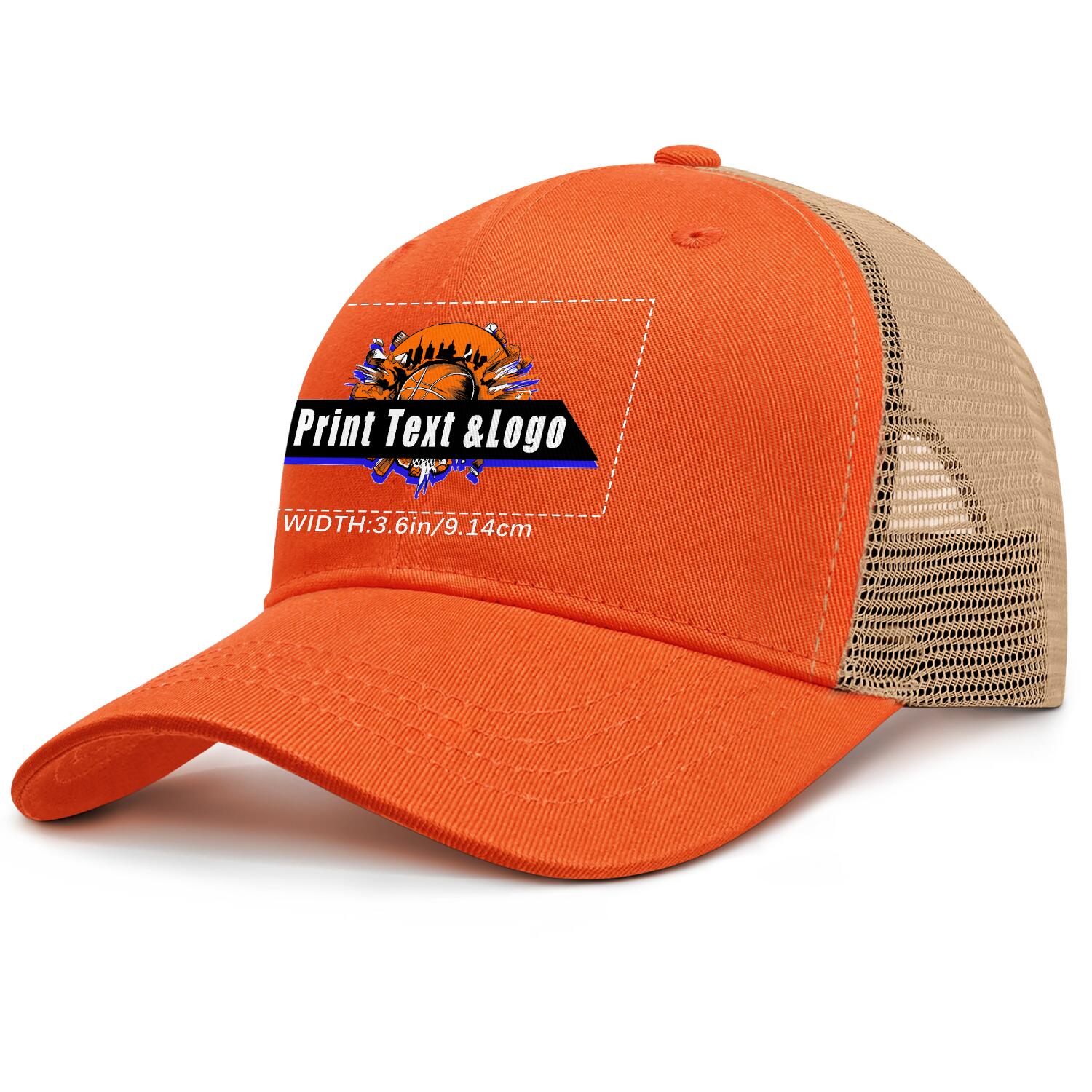 Personalized Orange 5-Panel Duckbill Cap Your Unique Style Your Way enthsush