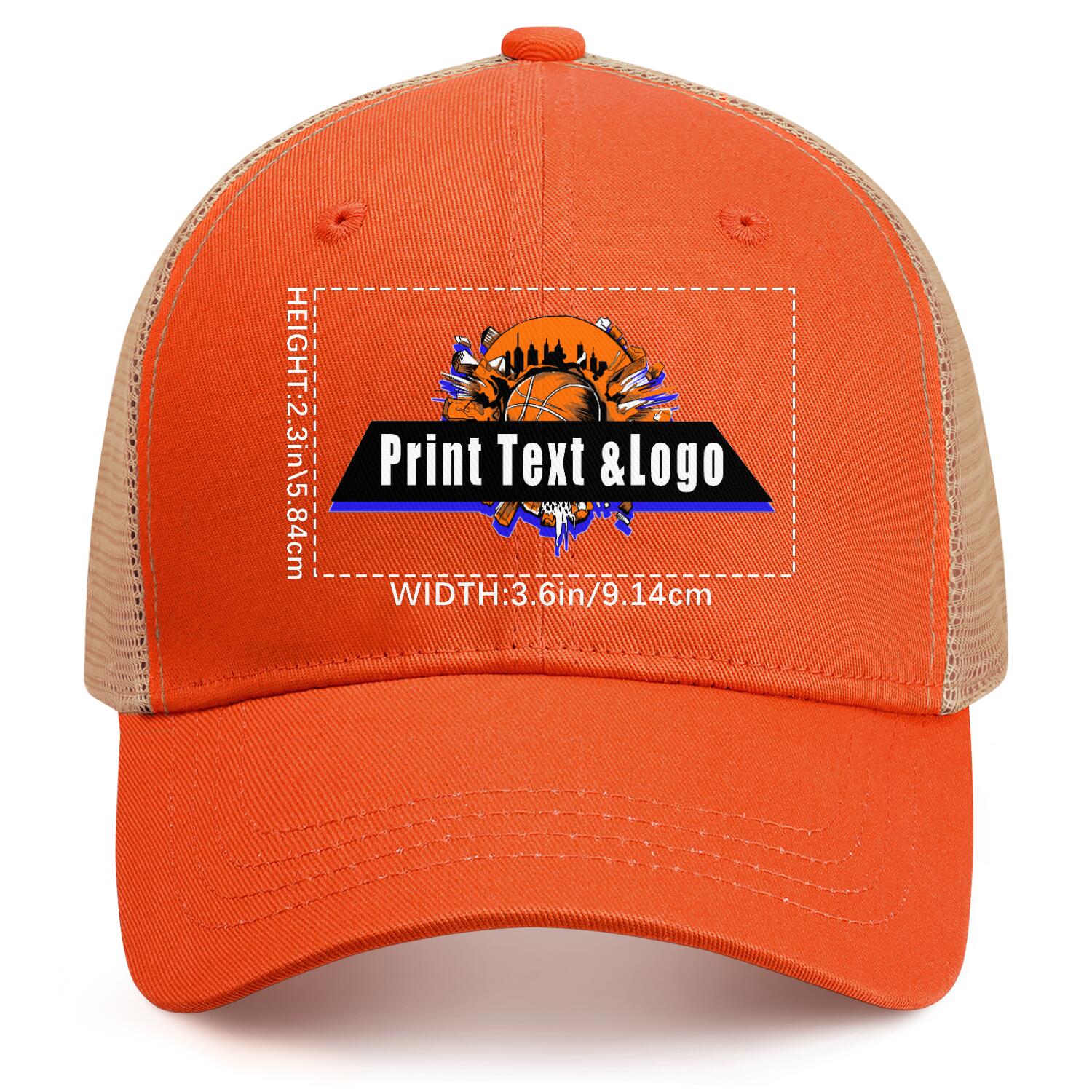 Personalized Orange 5-Panel Duckbill Cap Your Unique Style Your Way enthsush