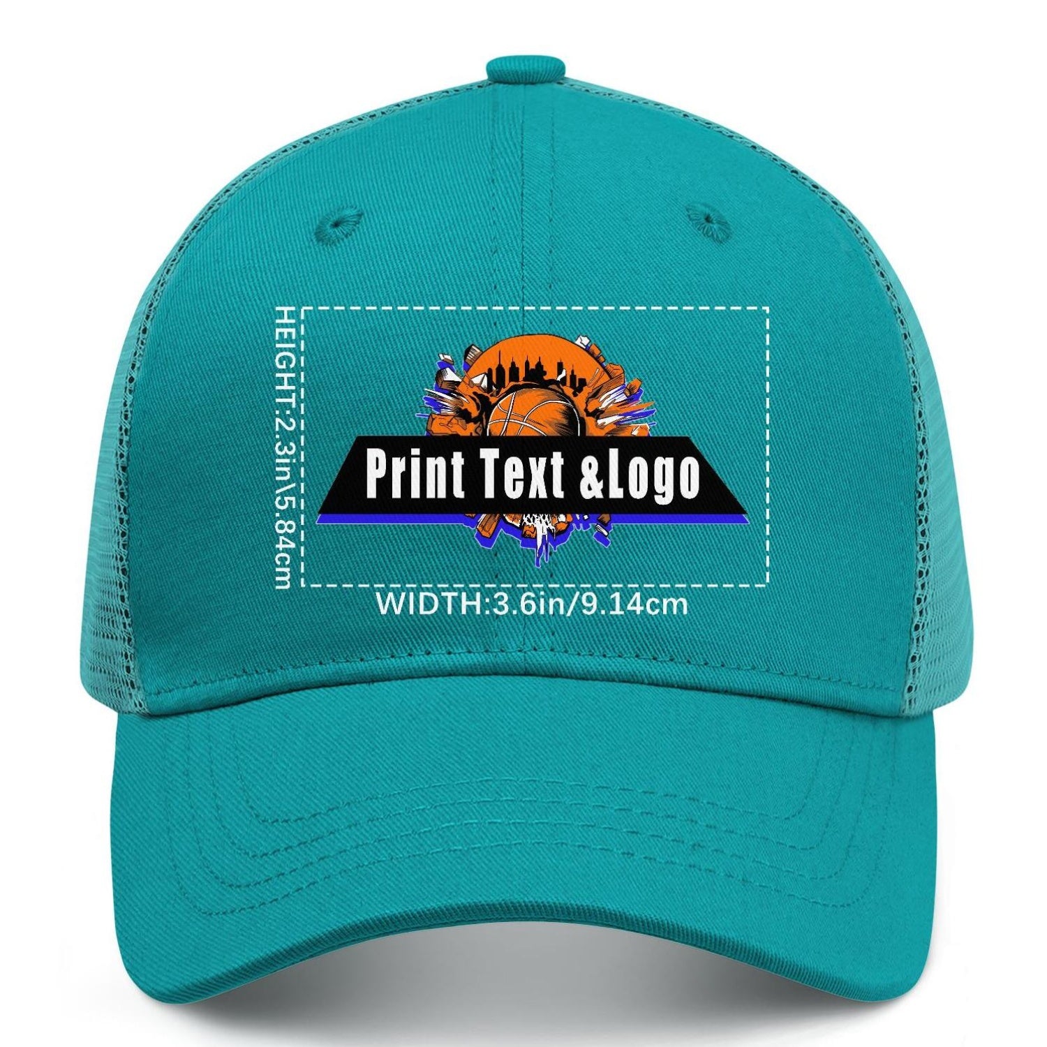 Personalized Sky Blue 5-Panel Duckbill Cap Your Unique Style Your Way enthsush