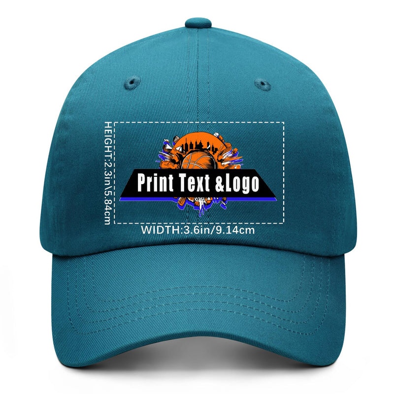 Personalized Blue Green 5-Panel Duckbill Cap Your Unique Style Your Way