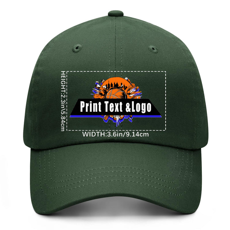 Personalized Dark-Green 5-Panel Duckbill Cap Your Unique Style Your Way