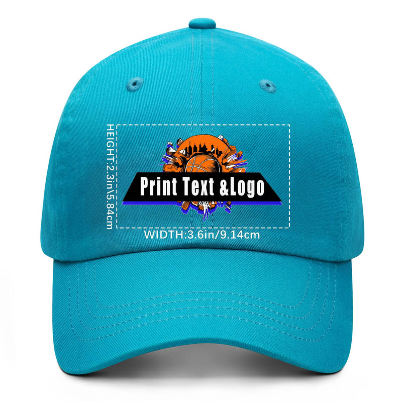 Personalized Bright Blue 5-Panel Duckbill Cap Your Unique Style Your Way