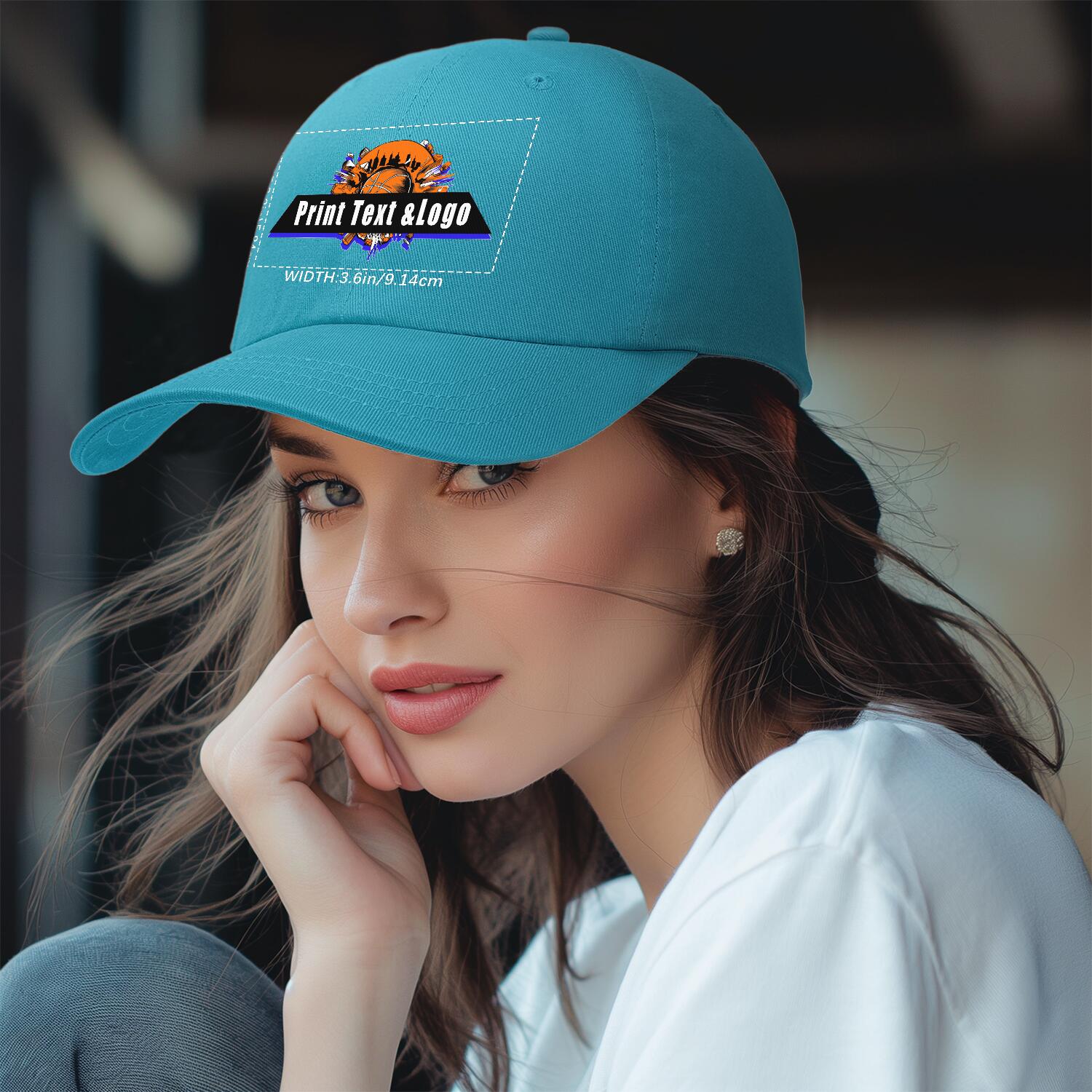Personalized Bright Blue 5-Panel Duckbill Cap Your Unique Style Your Way enthsush