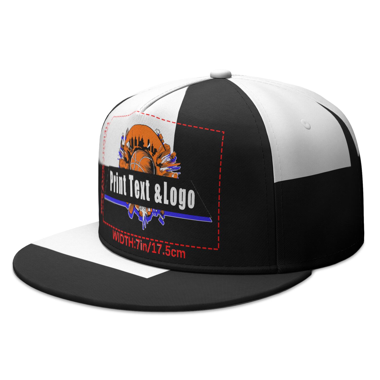 Custom White Contrast Flat Brim Cap Personalize Your Style enthsush