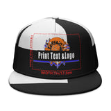 Custom White Contrast Flat Brim Cap Personalize Your Style enthsush