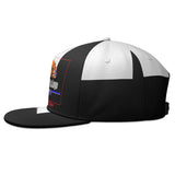 Custom White Contrast Flat Brim Cap Personalize Your Style enthsush