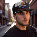 Custom White Contrast Flat Brim Cap Personalize Your Style enthsush