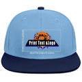 Custom Iceberg Blue Contrast Flat Brim Cap Personalize Your Style enthsush