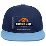 Custom Navy Contrast Flat Brim Cap Personalize Your Style