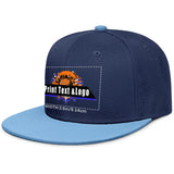 Custom Navy Contrast Flat Brim Cap Personalize Your Style