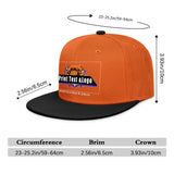 Custom Orange Black Contrast Flat Brim Cap Personalize Your Style enthsush