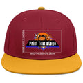 Custom Burgundy Contrast Flat Brim Cap Personalize Your Style enthsush