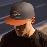 Custom Brown Orange Contrast Flat Brim Cap Personalize Your Style enthsush