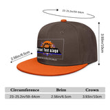 Custom Brown Orange Contrast Flat Brim Cap Personalize Your Style enthsush