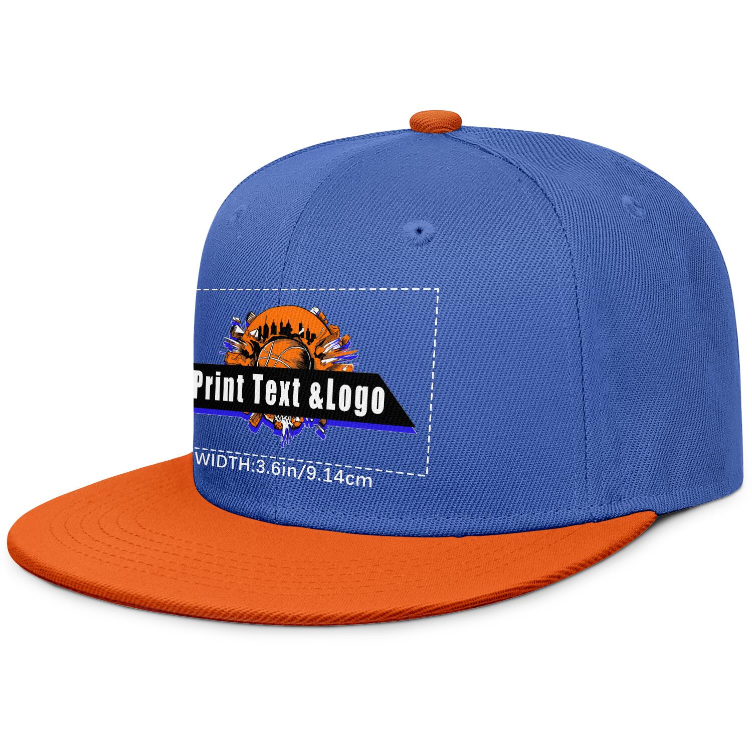 Custom Yellow Contrast Flat Brim Cap Personalize Your Style enthsush
