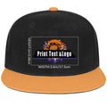 Custom Orange Top Contrast Flat Brim Cap Personalize Your Style enthsush