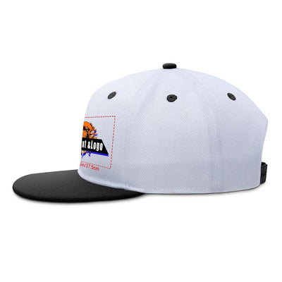 Custom Black Top Contrast Flat Brim Cap Personalize Your Style enthsush