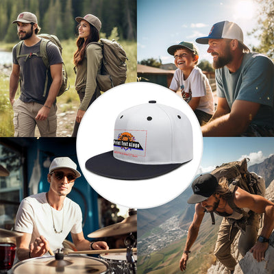 Custom Black Top Contrast Flat Brim Cap Personalize Your Style enthsush