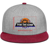 Custom Burgundy Contrast Flat Brim Cap Personalize Your Style enthsush