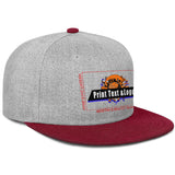 Custom Burgundy Contrast Flat Brim Cap Personalize Your Style enthsush