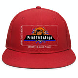 Custom Red Contrast Flat Brim Cap Personalize Your Style enthsush
