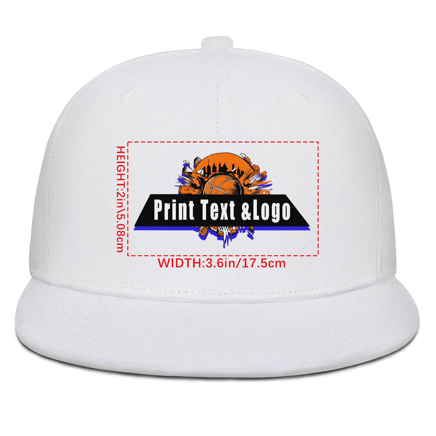 Custom White Contrast Flat Brim Cap Personalize Your Style enthsush