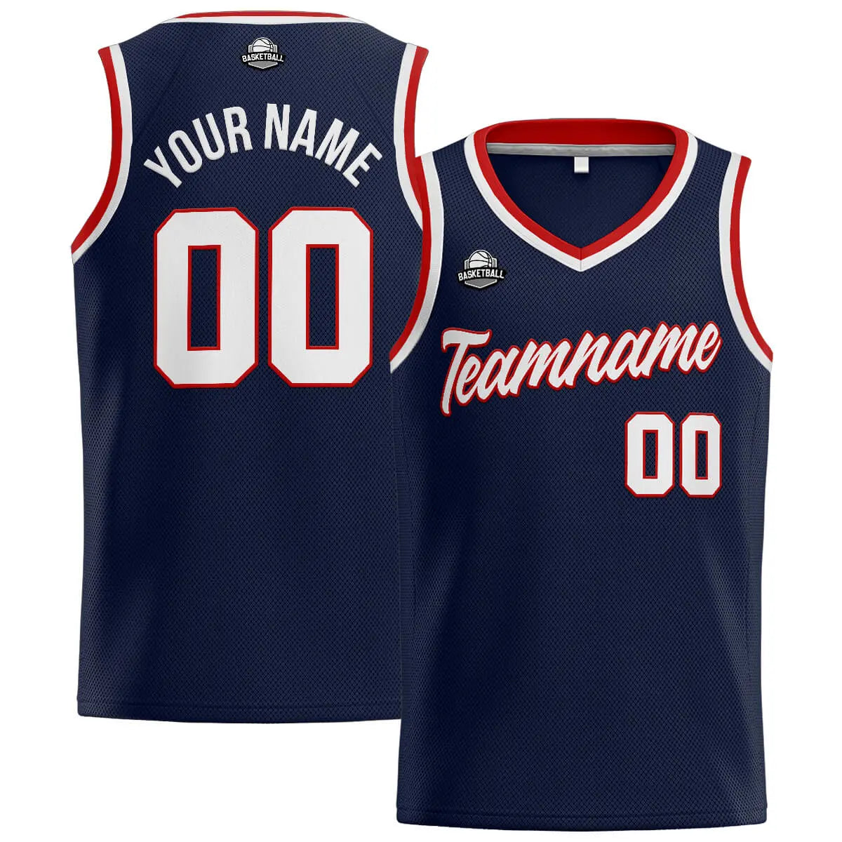 Custom Stitched Basketball Jersey for Men, Women  And Kids Navy-White-Red enthsush