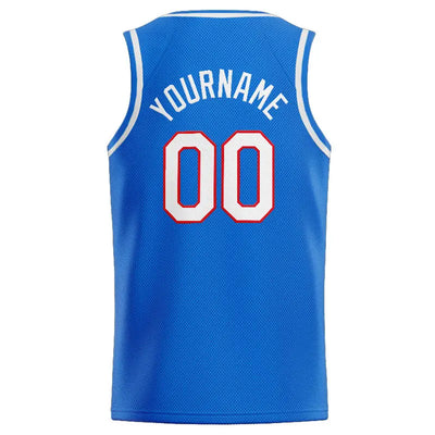 Custom Stitched Basketball Jersey for Men, Women And Kids Blue-White-Red enthsush