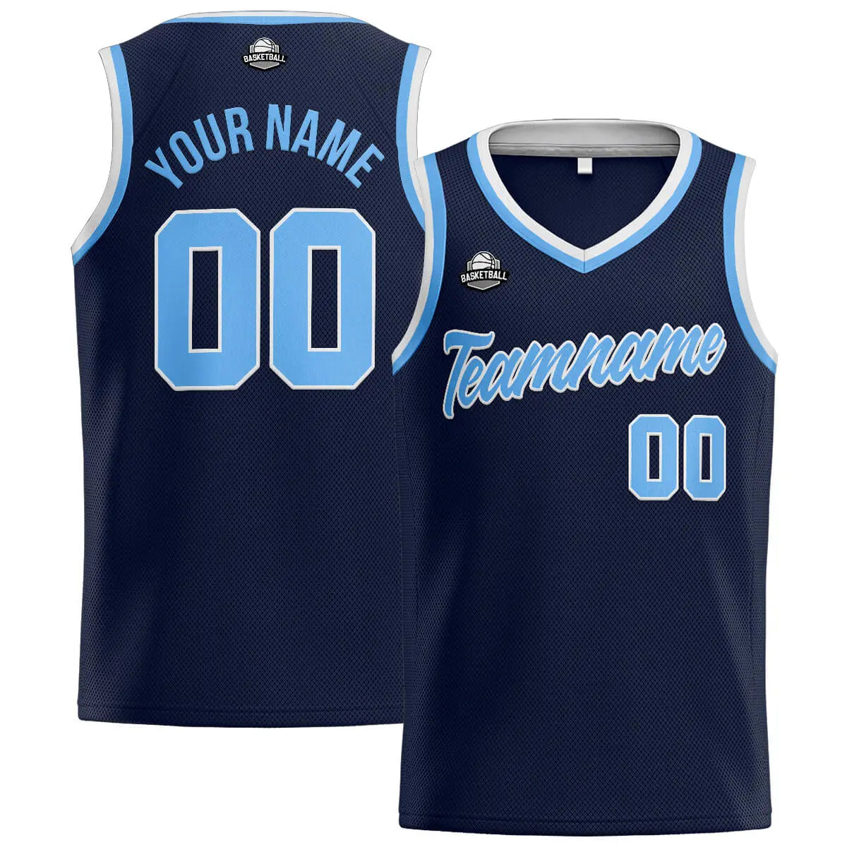 Custom Stitched Basketball Jersey for Men, Women  And Kids Navy-Light Blue enthsush