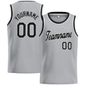 Custom Stitched Basketball Jersey for Men, Women And Kids Gray-Black-White enthsush